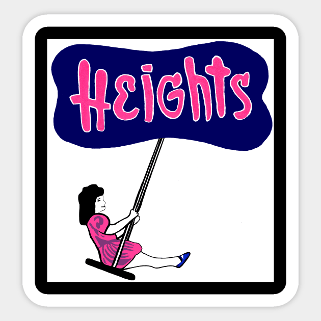 The Heights Sticker by Wild Crow Studio